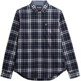 Superdry Overhemd  marine / bruin / wit