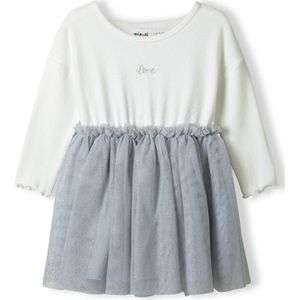 MINOTI Jurk  lichtgrijs / zilver / wit