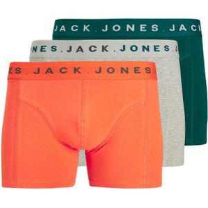 JACK & JONES Boxershorts 'JACBENNETT'  grijs gemêleerd / spar / oranje