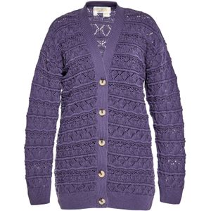 Gaya Gebreid vest  donkerlila