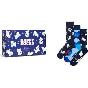 Happy Socks Sokken '3-Pack Animal Blue Socks Gift Set'  blauw