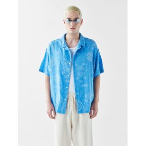 VAMOS CLO Overhemd  blauw / wit