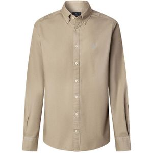 Hackett - HM3010508 - Oxford Overhemd - Bruin - Katoen - Lange Mouwen