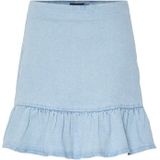 Pcmonica - Spijkerrok - Mid-waist - Peplumdetail