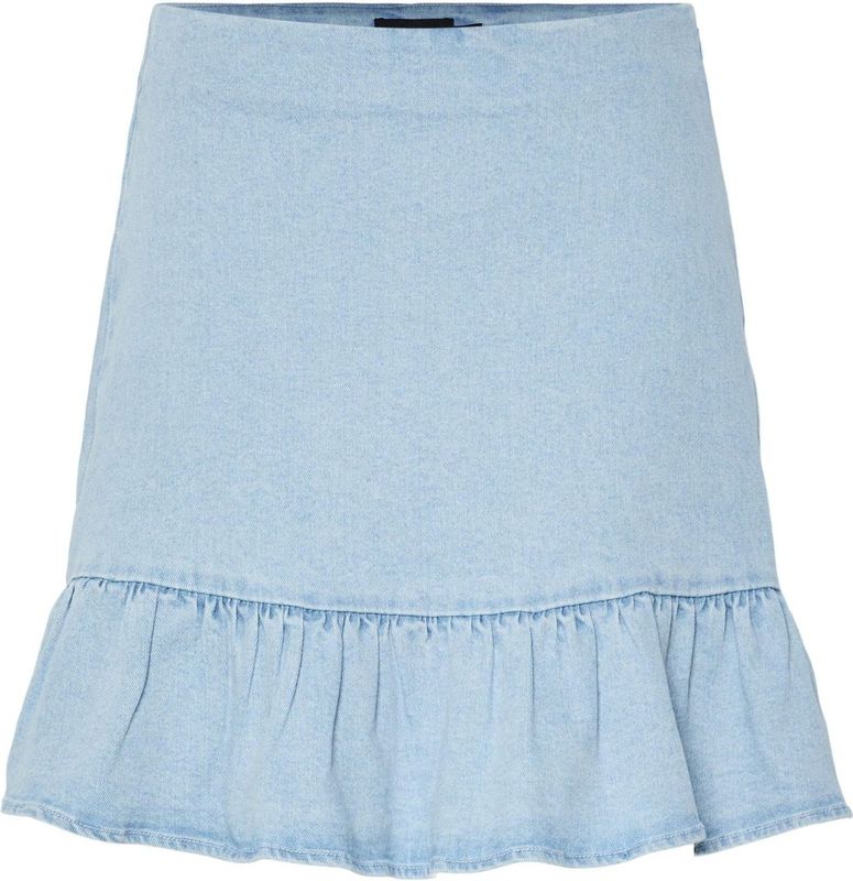 Pcmonica - Spijkerrok - Mid-waist - Peplumdetail