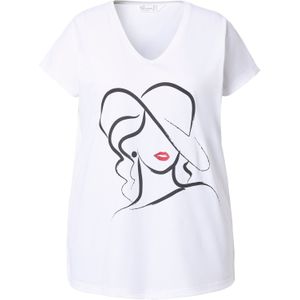 MIAMODA Shirt  rood / zwart / wit