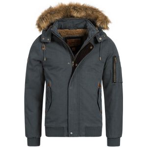 INDICODE JEANS Winterjas 'Pennington'  bruin / donkergrijs