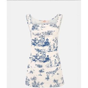 Hiccup Jurk  blauw / wit