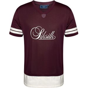 SikSilk Shirt  bourgogne / wit