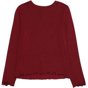 ONLY - Longsleeve - Wijnrood - Effen - Lange Mouw