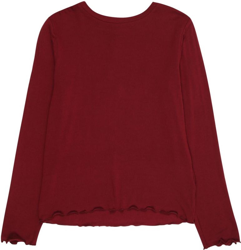 ONLY - Longsleeve - Wijnrood - Effen - Lange Mouw