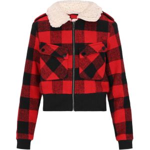 myMo ROCKS Tussenjas  crème / rood / zwart