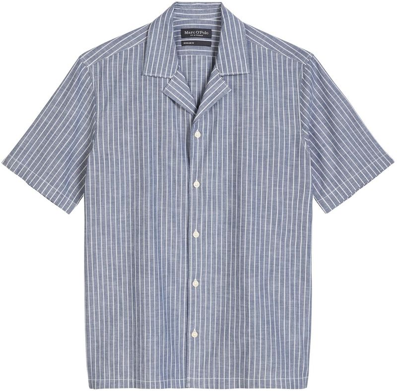 Marc O’Polo - Vrijetijdsoverhemd - Gestreept - Regular Fit - Katoen