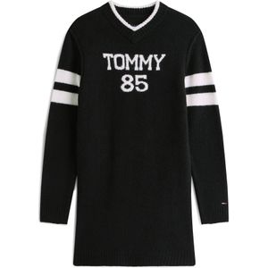 Tommy Jeans Gebreide jurk  zwart / wit