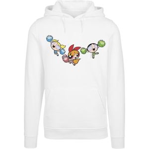 F4NT4STIC Sweatshirt 'Powerpuff Girls Cheerleaders'  blauw / grasgroen / pink / wit