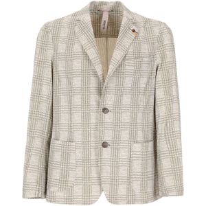 Distretto12 Colbert 'Tadeo'  beige / kaki / pastelgroen