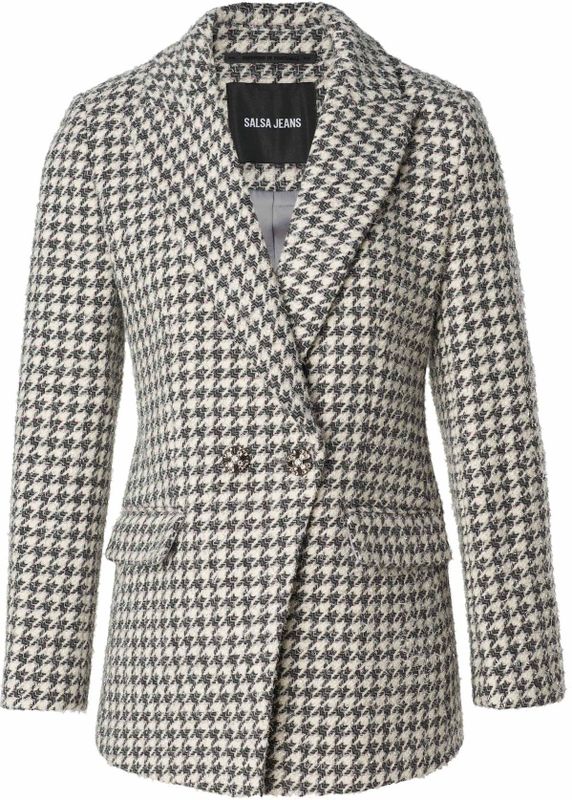 Salsa Jeans - Blazers - Donkergrijs - Slanke Pasvorm - Gedeeltelijk Gevoerd