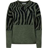 Only - ONLJADE ANIMAL LS O-NECK NOOS KNT - Gebreide Trui - Lizard - Ronde Hals
