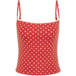 Abercrombie & Fitch Slaapshirt  rood / wit