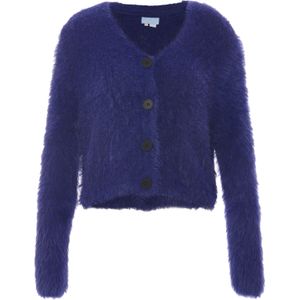 Poomi Gebreid vest  nachtblauw