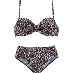 Beugelbikini - Bruin - Polyamide - Verstelbare Bandjes