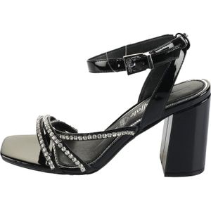 BUFFALO Sandalen met riem 'Charlotte Ice'  zwart / zilver
