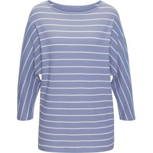 Vivance Shirt - Blauw/wit - Katoen/viscose - 3/4 Mouwen
