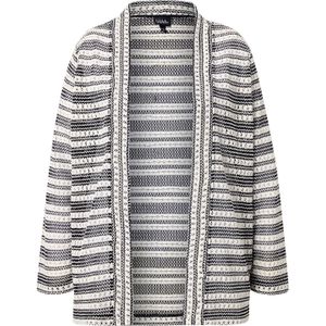 Ulla Popken Gebreid vest  zwart / wit