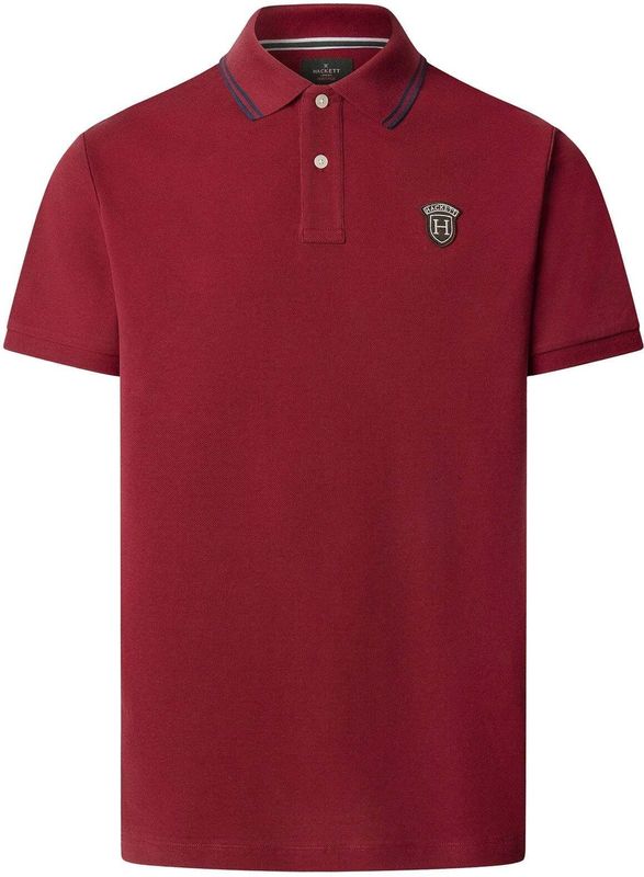 Hackett London Shirt ' HERITAGE BADGE POLO '  donkerrood