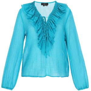 faina Blouse  aqua
