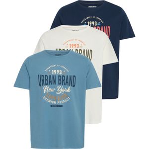 BLEND Shirt 'BHJARBIN'  marine / blauw gemêleerd / gemengde kleuren / wit