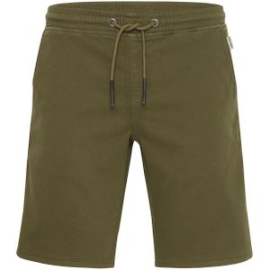 BLEND Broek  donkergroen / wit