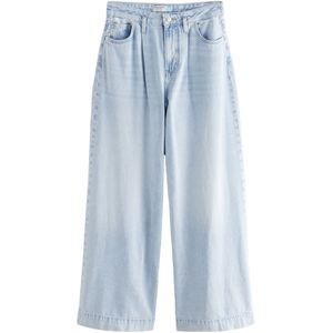 Next Bandplooi jeans  blauw denim