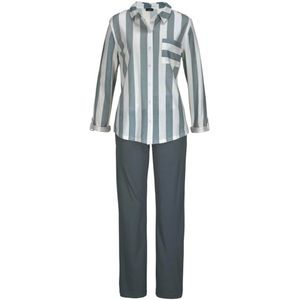 Vivance - Dreams Pyjama - Grijs/wit - 2-delig - Overhemd-look