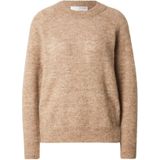 SELECTED Trui 'SLFLULU'  bruin gemêleerd