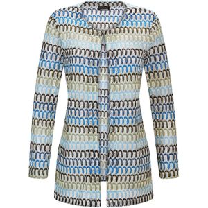 Goldner Gebreid vest  blauw / pastelgroen / zwart / wit