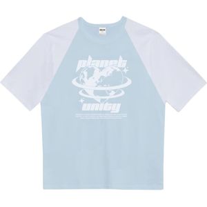 UNIQVIBE Shirt  lichtblauw / wit