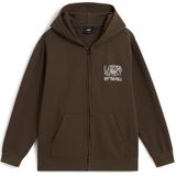 VANS - Sweatvest - Donkerbruin - Met Capuchon - Lange Mouw