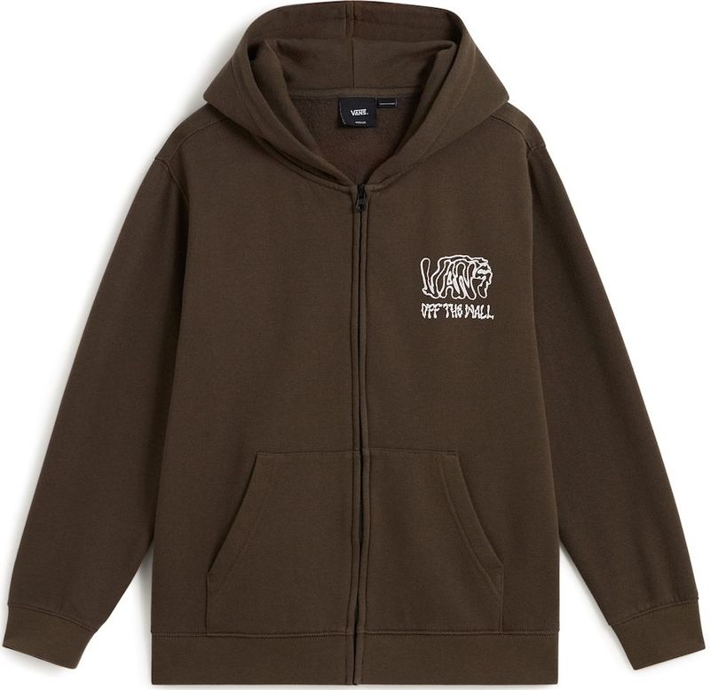 VANS - Sweatvest - Donkerbruin - Met Capuchon - Lange Mouw
