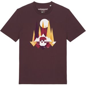 Watapparel Shirt ' Von Bären und Bergen '  gemengde kleuren / donkerrood