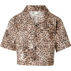 Monki Blouse  beige / cognac / zwart