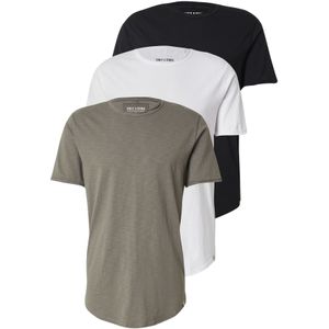 Only & Sons Shirt 'ONSBENNE'  kaki / zwart / wit