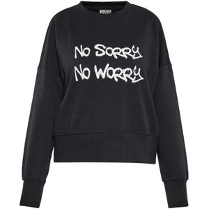 ROCKEASY Sweatshirt  zwart / wit