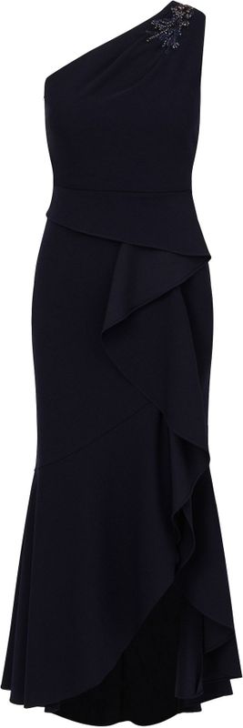 Adrianna Papell - Avondjurk - Donkerblauw - Lang/maxi - One-shoulder
