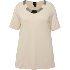 Ulla Popken Shirt  crème / grijs / zwart / parelwit