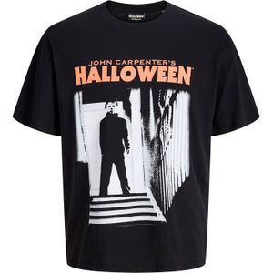 JACK & JONES Shirt  oranje / zwart / wit