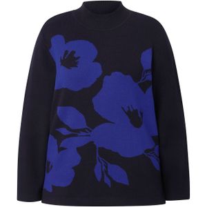 Ulla Popken Trui  royal blue/koningsblauw / zwart