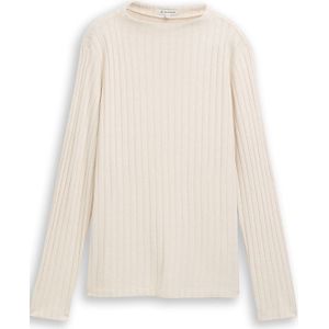 TOM TAILOR - Shirt - Sand - Lange Mouw - Normale Pasvorm