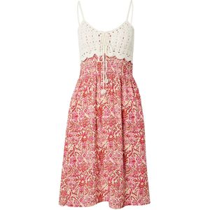 Hailys Zomerjurk 'Ka44na'  lichtbeige / pink / poederroze / rood