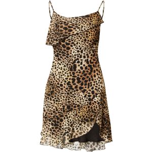 TOPSHOP Zomerjurk  crème / camel / zwart